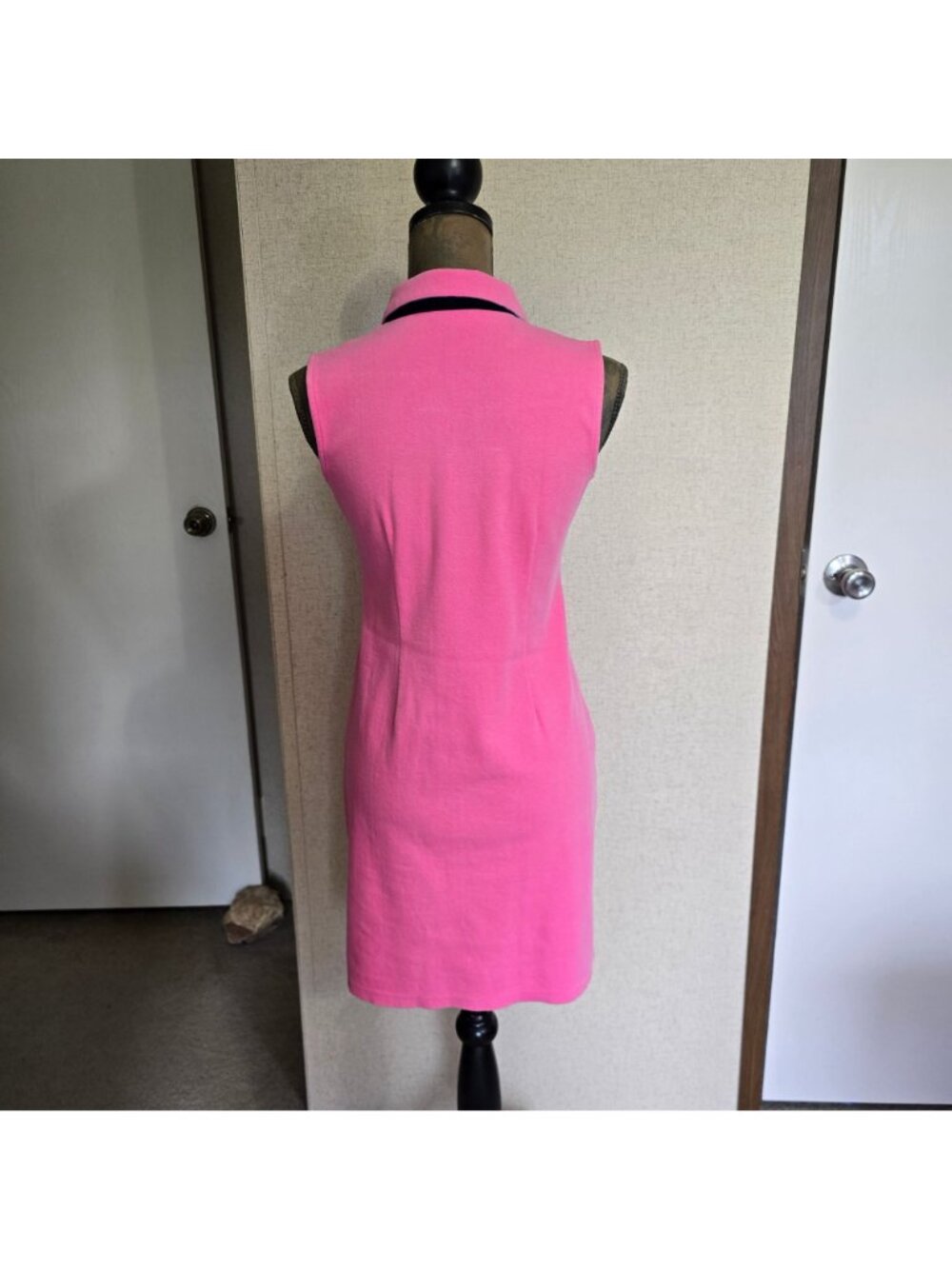 Talbots Womens Small Sleeveless Collared Pink Polo Dress Casual Sporty - Picture 4 of 5